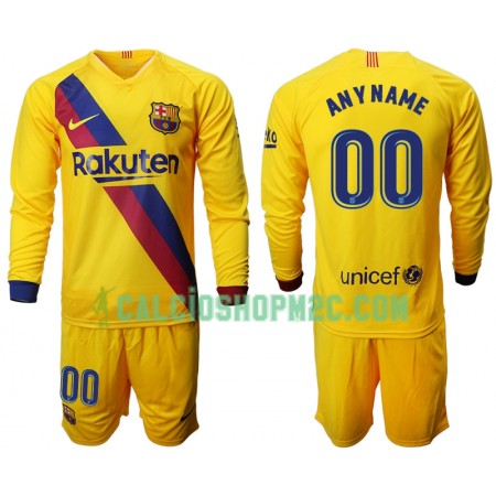 Barcellona Bambino Maglia Trasferta 2019/2020 Manica Lunga (+ Pantaloncini)
